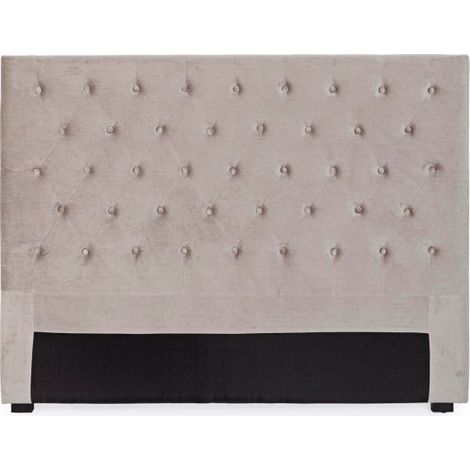 Testiera per letto "Caspar" con struttura in compensato da 160 x 8 x 120 cm -Grigio Chiaro (1/5)