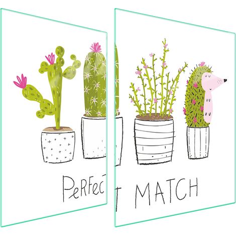 PLACA PROTECTORA DE VIDRIO PARA ESTUFA 70x52 CACTUS (1/5)