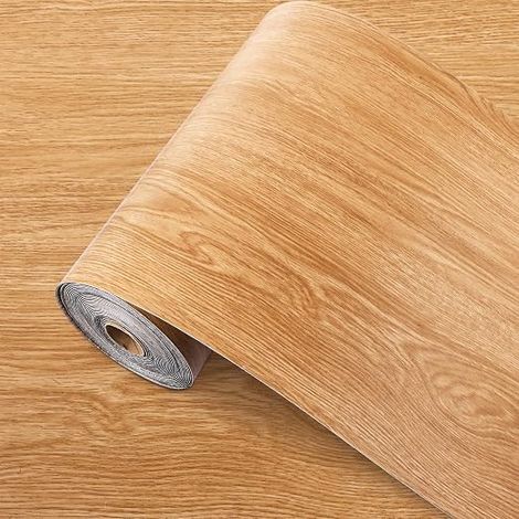PVC Flooring 5 m², 40 cm x 10 m, Wood Look, Waterproof and Robust, Easy Care, for Kitchen, Bathroom, Living Room, Easy to Install (1/5)