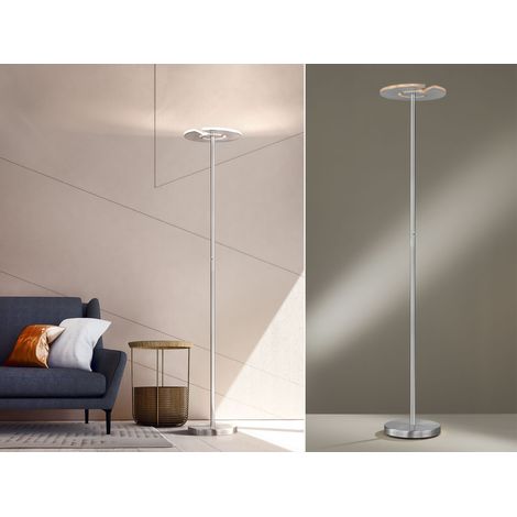 Stehleuchte Standlampe Wohnzimmerlampe LED CCT Nickel Dimmbar Chrom H 180 cm (1/5)