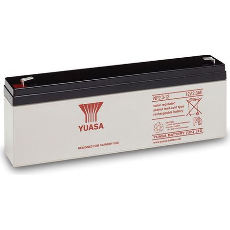 Yuasa – Batterie plomb 12V 2.3Ah étanche – Système AGM sans entretien – Longue durée de vie – Pour alarme de piscine VIGIE