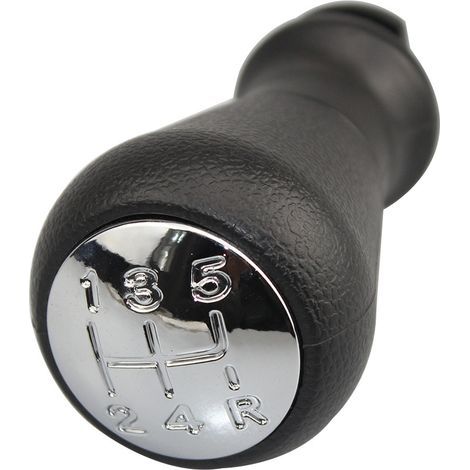 Passend für Peugeot 206 und 307, schwarze Schaltknauf-Modifikationsteile, nicht graviert, vollglänzender Knauf + Adapter (ein Set). (1/4)