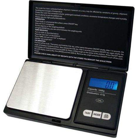 Balance de Précision, 500g/0.01g, Balance de Cuisine, Balance de Precision 0.01g, Balance de Poche avec écran LCD, Petite Balance de Bijoux, avec Fonction de Tare, Acier Inoxydable (500g) (1/4)