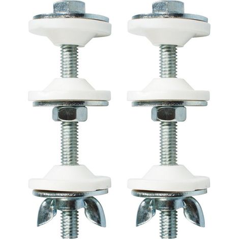Regiplast – Fixation pour WC – Lot de 2 – Acier inoxydable – Longueur 50mm – Résistant à la corrosion