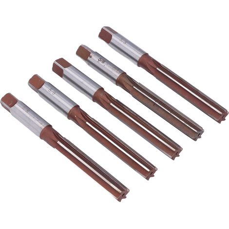 5-teiliges Bohrer-Set, 9SiCr Handfräser, US-Standard, Handreibahle für Aluminium und Gusseisen, 5/8 Zoll (1/5)