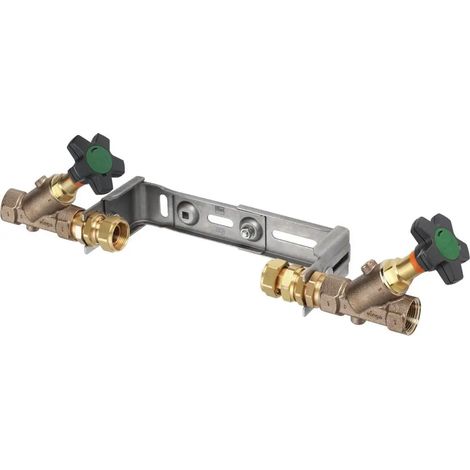 Viega Unidad de montaje Geopress Easytop, Q3 4, Qn 2,5, Rp1 1 bronce rojo o bronce de silicio, acero inoxidable Modelo 2230.10, 746216