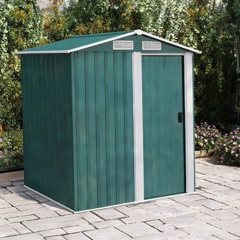 Abri de jardin verde en acciaio zincato PP 152 x 132 x 188 cm (1/5)