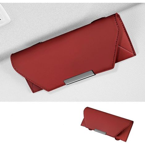 Porte-lunettes de soleil pour pare-soleil de voiture, compatible avec les voitures et camions (rouge générique) Housses de siège Intérieur Pièces détachées auto et camion (1/5)