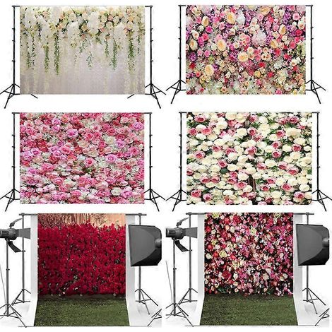 Blumenwand 210 x 150 cm, rosa Hochzeitsdekoration, H5 (1/5)