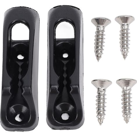 Corda per barca Morsetto in nylon Fissaggio stabile antiscivolo per navi da yacht Nero 44 X 13 mm / 1,73 0,51 pollici 2 pezzi