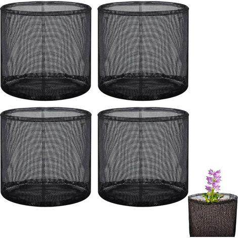 4pcs Panier d'étang Sacs de Plantation Aquatique Pot de Fleurs en Maille Respirante Paniers Étang en Tissu Respirant Panier Flottant Plantes Aquatiques pour Bassin de Jardin Paniers de Culture (1/5)
