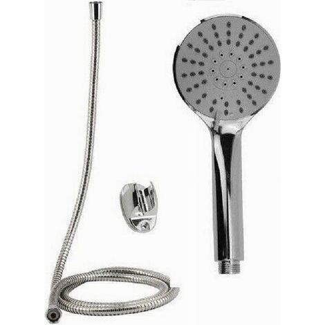 Trade Shop - Kit De Teleducha Para Cuarto De Baño Redondo Con Soporte De 1,8 M 69322 - (1/2)