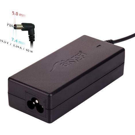 Akyga AK-ND-05 Netzteil für HP Dell Laptops, 19,5 V, 3,34 A, 65 W, 7,4 x 5,0 mm + Stift (1/5)