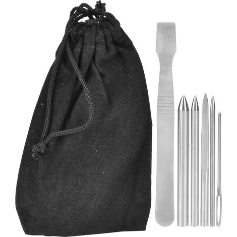 6 Aiguilles en Acier Inoxydable pour Tressage de Paracorde, Bracelet et Tricot DIY - Outil de Cordonnerie (1/5)