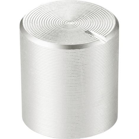 TRU COMPONENTS TC-11613920 Drehknopf mit Knopfmarkierung Silber (Ø x H) 10 mm x 11 mm Aluminium, Pl