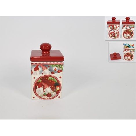 Barattolo contenitore natalizio babbo natale per addobbi decorazione idea regalo (1/5)