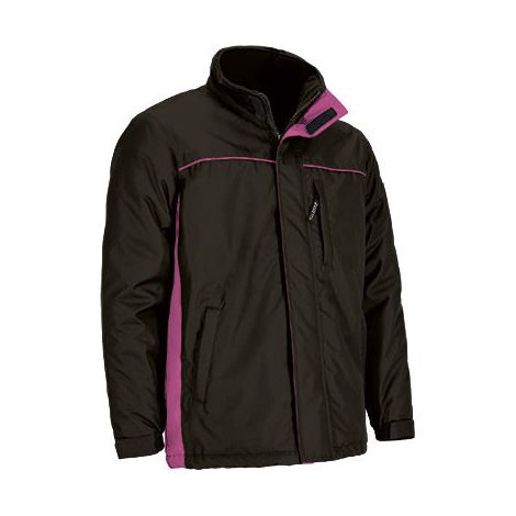 Parka de trabajo impermeable bicolor THUNDER S Negro/Rosa Magenta