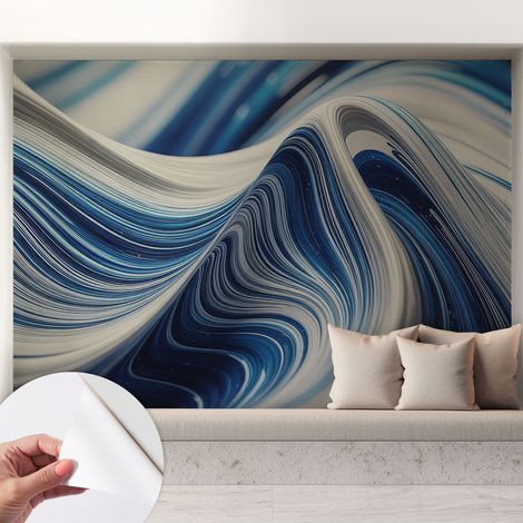 Selbstklebend Tapete modern - Wanddeko für Küche - Klebefolie Wand - luxus Look Harmonische Abstraktion 208x146 cm (1/5)