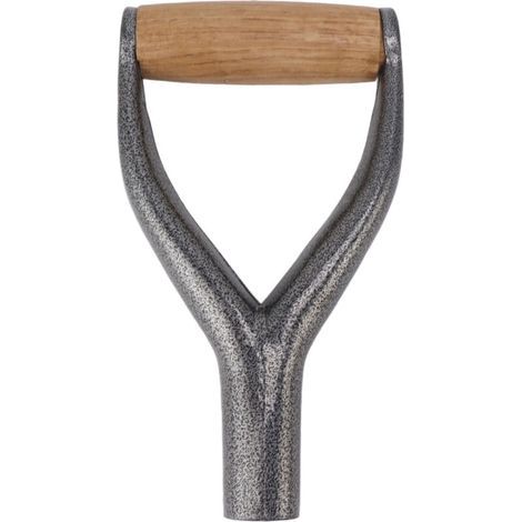 Manche de Bêche en Y Argenté avec Poignée en Bois pour Outils de Jardinage, Longueur 31 cm, Diamètre Intérieur 31 mm (1/5)