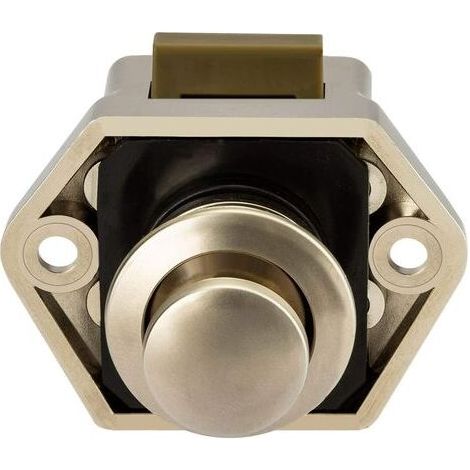 Bouton poussoir Loquet - sans clé Serrure de meuble Fermoir Bouton de porte de placard pour RV caravane de moteur 2 pièces Nickel