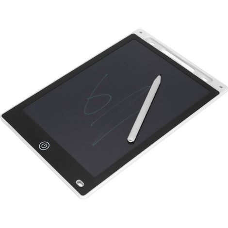 Tableau d'écriture LCD pour enfants, tableau à dessin, 10 pouces, jouet d'écriture pour l'éveil des tout-petits, blanc