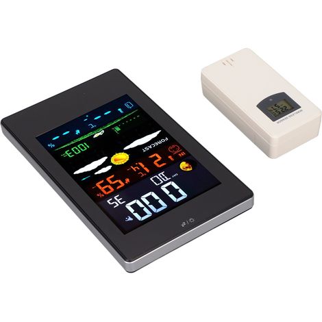 Station météo domestique avec surveillance de l'humidité et de la température, alimentation USB, prévisions météo et horloge. (1/5)
