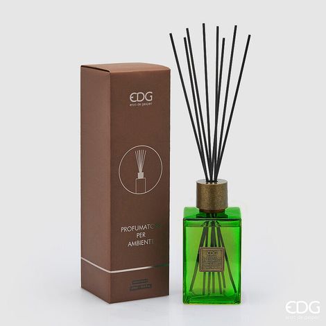 EDG Enzo De Gasperi Profumatore Bottiglia Quadrata 1.200 Ml H 22 Cm Terra di Sicilia Scatola Regalo