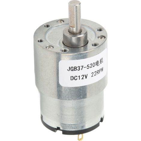 Moteur électrique à engrenage auto-verrouillant réversible, couple élevé, réducteur à turbine réglable, DC12V 22RPM (1/5)