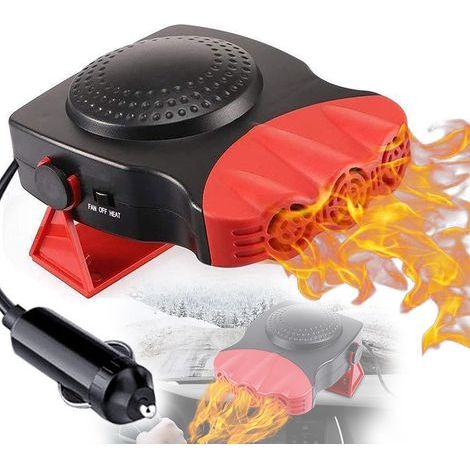 Calefactor para coche, 2 en 1, enfriamiento/calefacción rápidos, enchufe para encendedor de cigarrillos, ventilador para vehículos, calefacción de aire rápida (1/4)