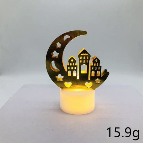 Lampe - lanterne,Mini Lampe à Vent Hexagonale en Plastique de Style Européen et Marocain,LED - C-Three castles