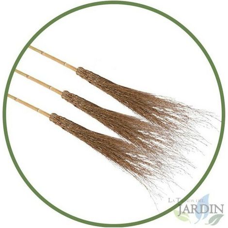Balai en bambou de 210 cm, Balai d'écurie, Balai de sorcière