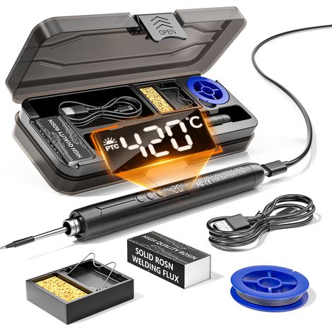 Fer à Souder USB Numérique Portable Mini, Kit de Soudage Sans Fil pour Réparation Électroménager et Bricolage DIY (1/5)