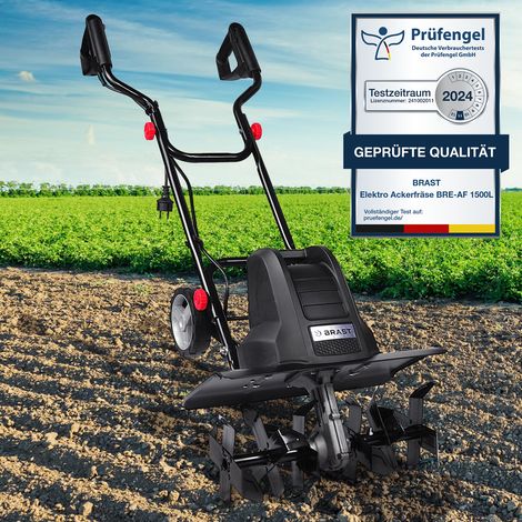 BRAST elektrische Motorhacke 1500Watt Gartenfräse Kultivator Ackerfräse Hacke
