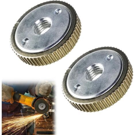 Kit d'écrous à dégagement rapide M14 (2 pièces) pour meuleuses d'angle avec filetage, compatibles avec les meuleuses d'angle Hitachi, AEG, Black & Decker, Makita, Dewalt et Flex. (1/5)