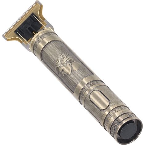 Professionelles T-Klingen-Haarschneidemaschinen-Set, inklusive passender Ladestation, Handhaarschneidemaschine und stilvollem, gemustertem Ladeständer. (1/4)