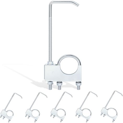 Collier de Serrage d'Échappement Universel 2 Pouces Plaqué Zinc avec Patte de Fixation - Glarks (1/5)