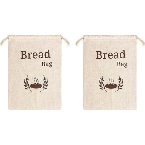 Sac à pain en lin bio, sac à pain réutilisable, sac de conservation des aliments, sac à pain écologique (1/4)