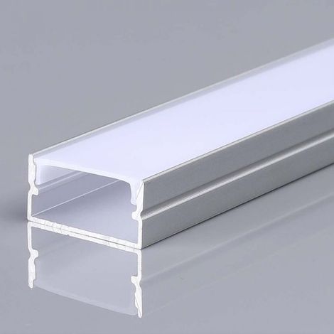 V-TAC 2000 x 20 x 10 mm Satinsilber-Aluminiumprofil für LED-Streifen
