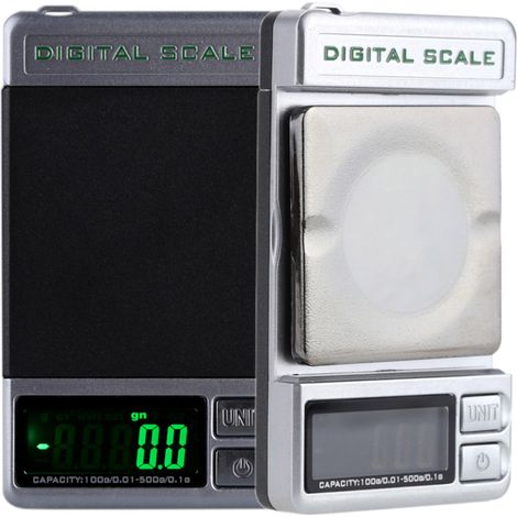 Mini balance de poche à double précision numérique 500 g/0,1 g et 100 g/0,01 g (1/5)