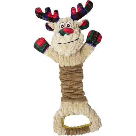 Jouet à mâcher extensible pour chien, peluche couineuse en forme d'animal pour courir et mâcher (1/4)
