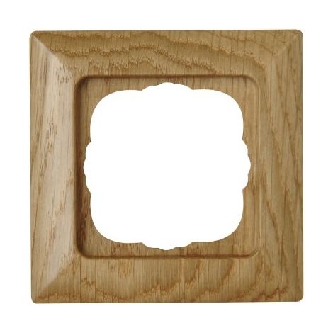 Kopp 306530087 Milano Cadre en chêne pour 1 Prise Murale Montage Vertical ou Horizontal