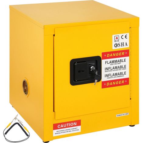 Sicherheitsschrank 41,6 l – 42,9 x 42,9 x 46 cm, manuelle Scharniere für Gefahrstoffe (1/5)