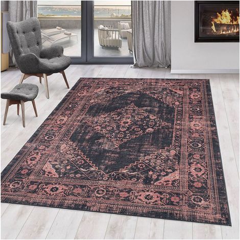 Tapis vintage lavable en machine rayé Velvet Rouge 160x230 (1/5)