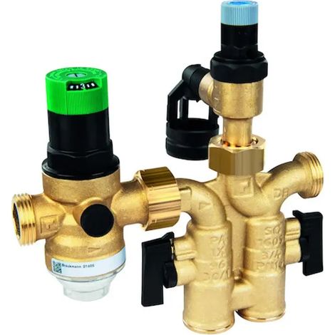 Resideo Groupe de sécurité SG160SD avec réducteur de pression, laiton EC, 1", SG160SD-1EC