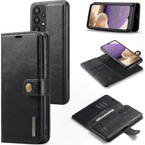 Abnehmbare magnetische Schutzhülle aus Crazy-Horse-Leder für das A33 5G, schlanke Hülle mit Magnetverschluss, robuster Schutz, Vintage-Stil, praktisches und elegantes Accessoire (1/4)