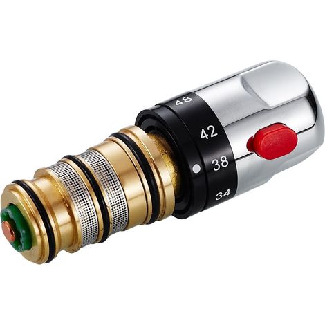 Kit de réparation de pièces détachées pour mitigeur thermostatique de douche et baignoire, poignée et cartouche de contrôle de température constant en laiton