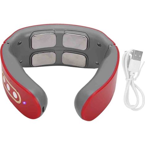 Massageur Cervical Sans Fil 9 Vitesses, Soin Électrique pour Vertèbres avec Charge Rouge (1/5)