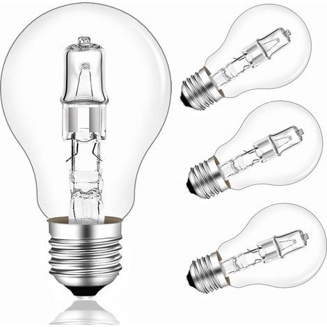E27 42W Dimmbare Kugellampe A55 Warmweiß 2700K, Klare E27-Schraubbirne für Kronleuchter, Tischlampen, Wandleuchten, 220–240 V Wechselstrom, 4er-Pack (1/5)