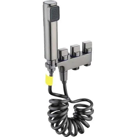 Bidet-Duschkopf für Toilette, multifunktionales Schlauch- und Duschkopf-Set, einfach zu installieren, einstellbarer Wasserdurchfluss. (1/5)
