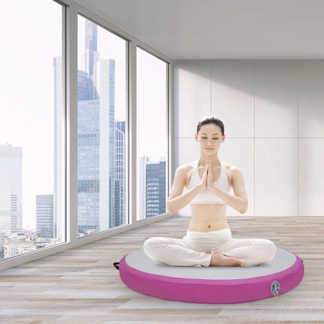 Aufblasbare runde Yoga-Gymnastikmatte, Yoga-Training-Gymnastikmatte, 100  10 cm, kann eine bis zwei Personen tragen